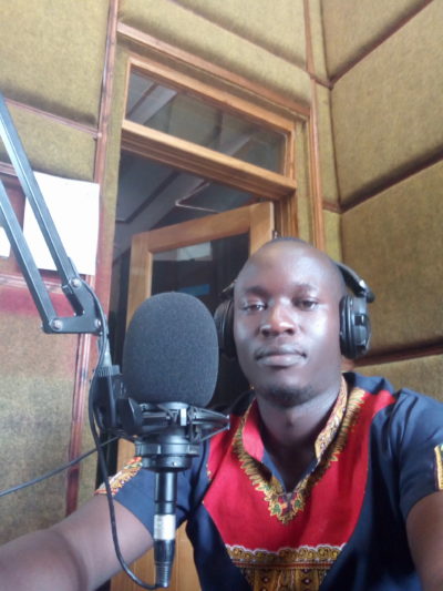 Paul Kalungi being interviewed