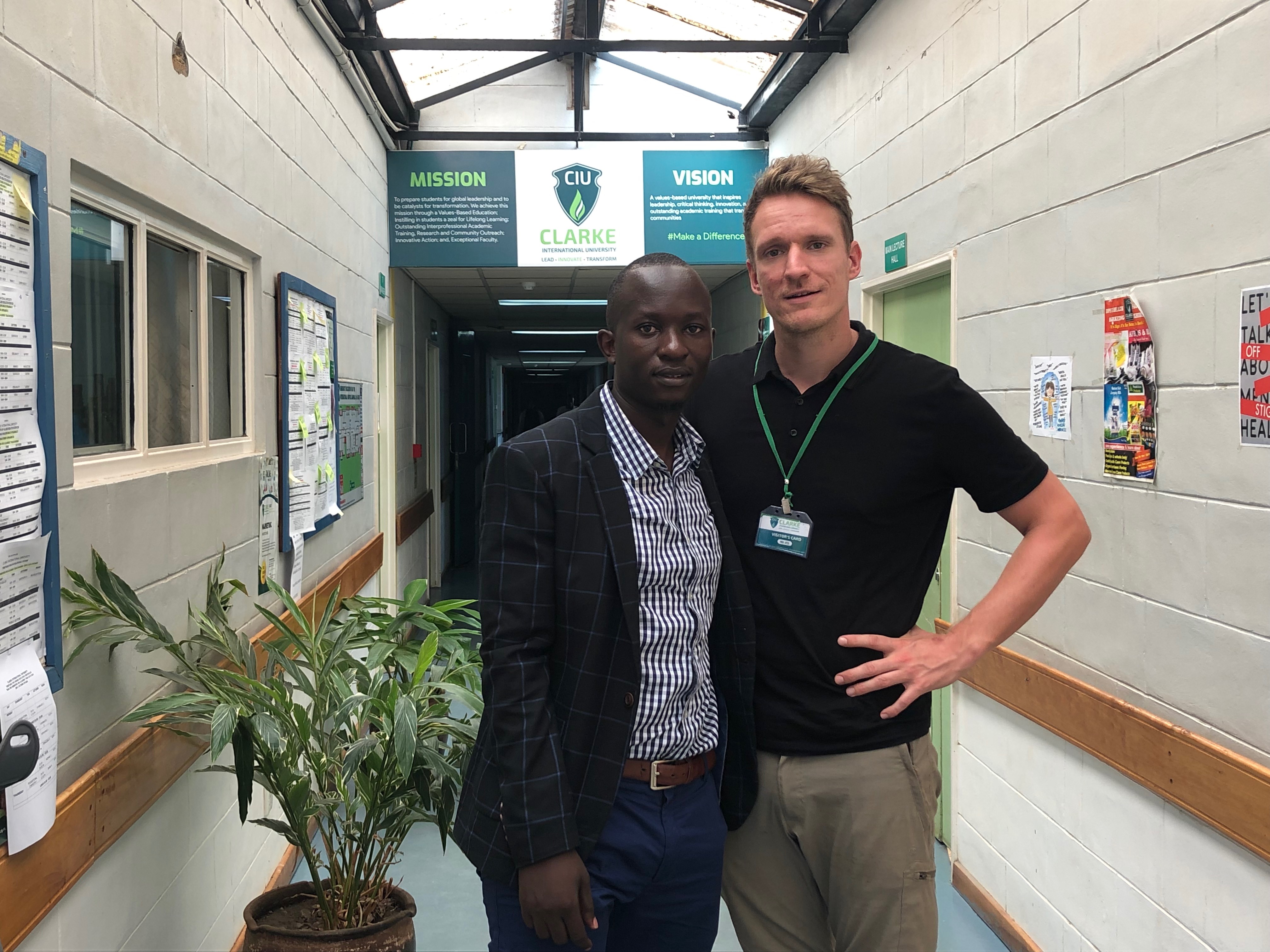 Paul Kalungi & Jan Henk Dubbink @ Clarke University Kampala