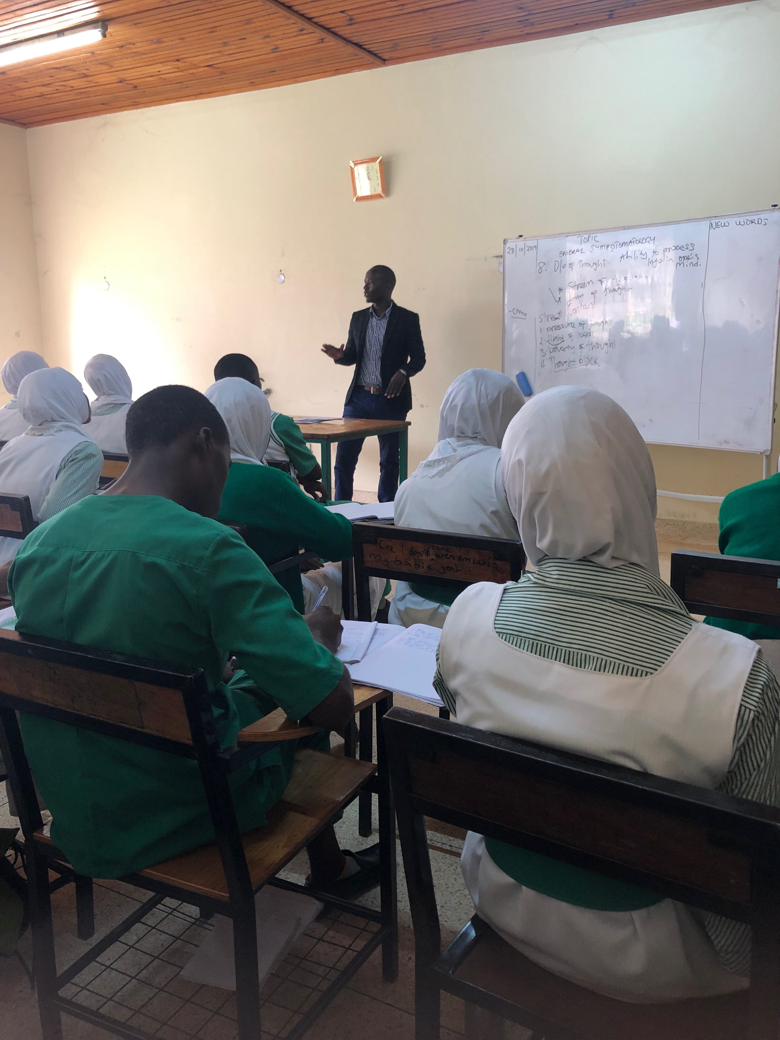 Paul Kalungi teaching 1st year students