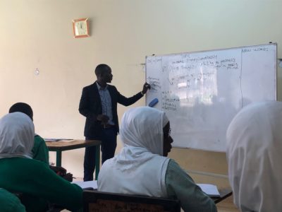 Paul Kalungi teaching 1st year students