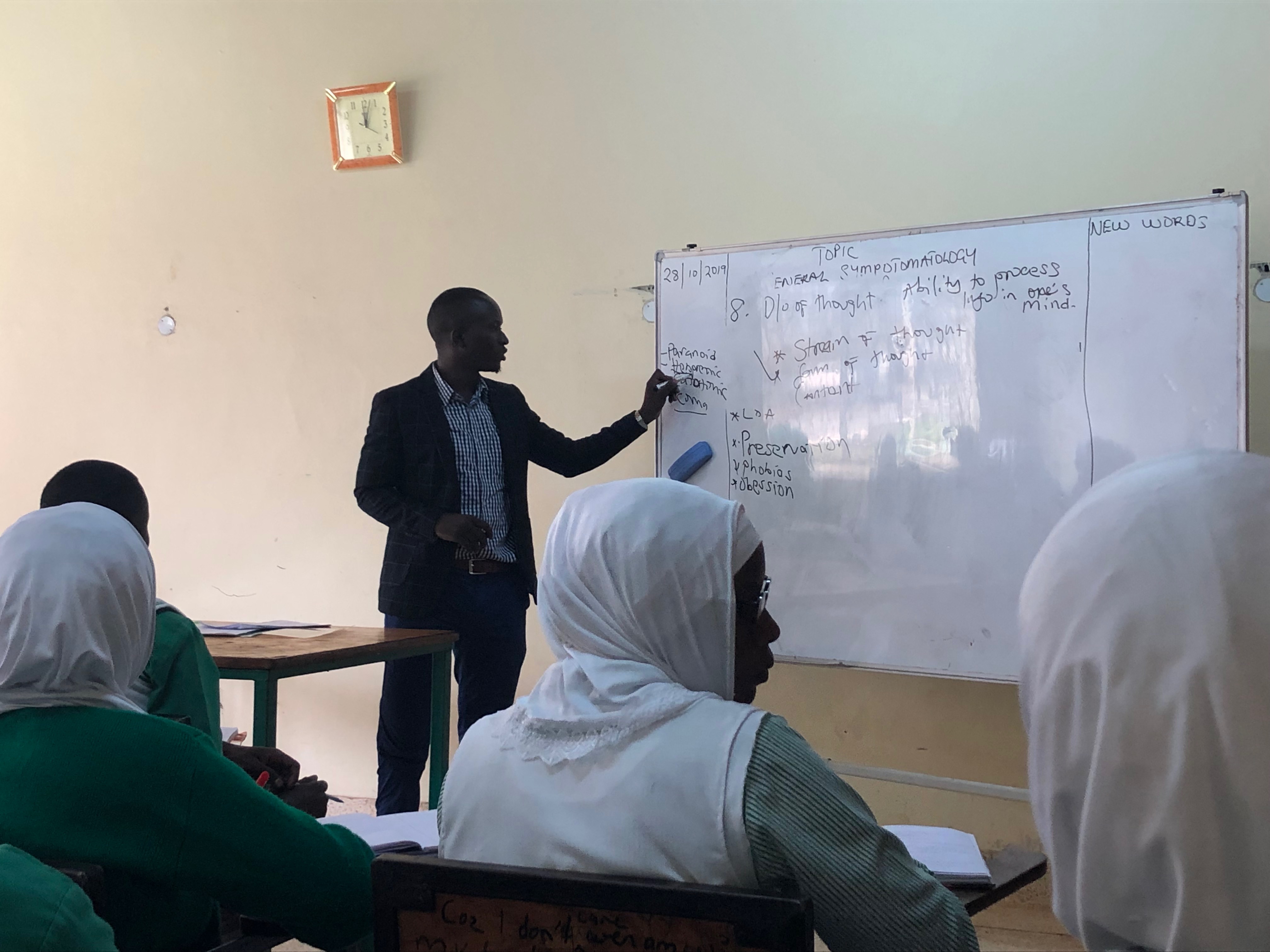 Paul Kalungi teaching 1st year students